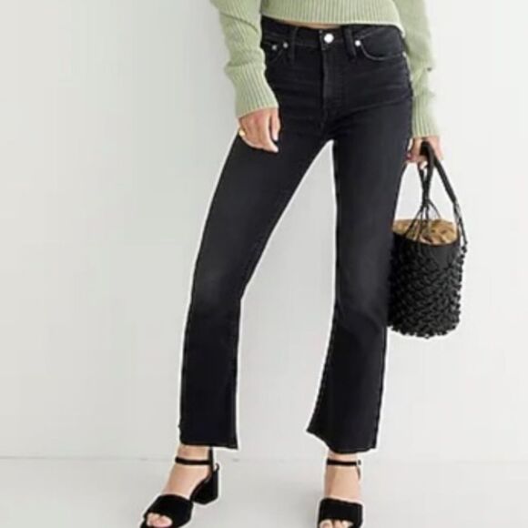 J.Crew 9" demi-boot crop jean in Charcoal wash 26 - Picture 1 of 6